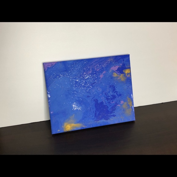 Gorgeous fluid art on vinyl record and canvas ✨ - Picture 8 of 8